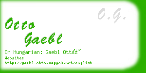 otto gaebl business card